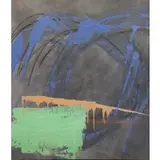 Francine Tint, Horseracing, 1985, Acrylic on Canvas