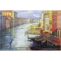 Alex Zwarenstein, Golden Dawn on the Grand Canal., Oil on Canvas