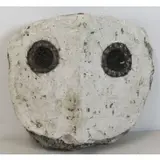 Zoltán Kemény, Face, Plaster on Wood Sculpture "Face"