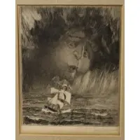 Gordon Grant, The Squall, Pencil Signed Etching