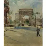Pál Fried, Washington Square Park, New York, Oil on Canvas