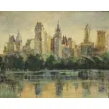 Gyimesy Erno Kasas, Central Park, Oil on Canvas