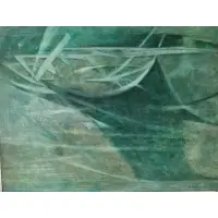 Ethel Edwards, Orbit Sky, 1960, Oil on Canvas