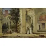 Charles Earle, Monks in the Cloisters, Oil on Canvas