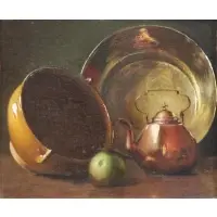 Gerard Steenks, Still Life with Pots and Pans, Oil on Canvas