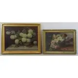 G.L Martin, Untitled, Two Oil on Canvas Still Lifes