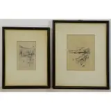 Savoy Pigeons by James Abbott McNeill Whistler, Two Prints, sold Sep 2017