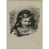 Claude Renoir la Tete Baisee by Pierre-Auguste Renoir, Lithograph, sold Sep 2017