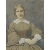 William S Potts, Portrait of a Lady 1912, Oil on Panel
