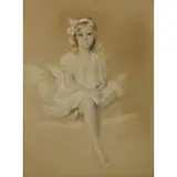 Rosina Sherwood, Portrait of a Girl, 1913, Pastel on Paper