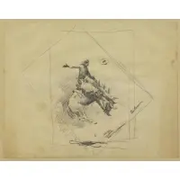 Bucking Bronco by Edward Borein, Pencil on Paper, sold Sep 2017