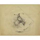 Bucking Bronco by Edward Borein, Pencil on Paper, sold Sep 2017