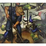 John Law Walker, Bird Man, Oil on Canvas