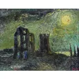David Burliuk, Castle in Moonlight