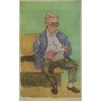 Joseph Solman, Handicapper, Lithograph "Handicapper"