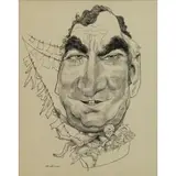 David Levine, Hugh Carey, 1969, Ink on Paper