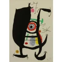 L’Inhibe by Joan Miró, Etching with Aquatint and Carborundum Printed in Colors, 1969, sold Sep 2017