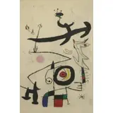 Joan Miró, Village D'Oiseaux, Etching and Carborundum in Colors