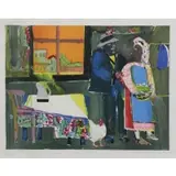Romare Bearden, Autumn of the Rooster, Color Lithograph