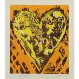 Heart for Film Forum by Jim Dine, 1993, Color Woodcut, sold Sep 2017