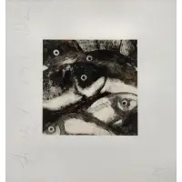 Fish by Donald Sultan, 1990, Silkscreen "Fish" 1990, sold Sep 2017