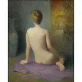 Gary Hoff, Female Nude, Oil on Panel