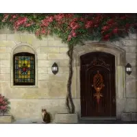 Building Facade by Kristina Nemethy, Oil on Panel, sold Sep 2017