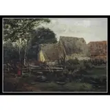 Patrick Nasmyth, Cottage Scene, Oil on Panel