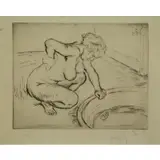 Louis Legrand, Bather, Drypoint Etching "Bather"
