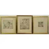 Suzanne Valadon, Untitled, 3 Etchings