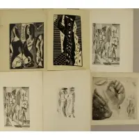 Léopold Survage, Two woodblock prints, 4 etchings including two identical drypoints, 6 Signed Prints