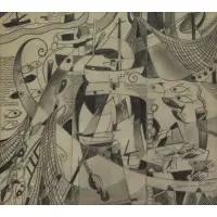 Vernon Smith, Sketch for Screen, Pencil on Paper "Sketch for Screen" Signed lower right