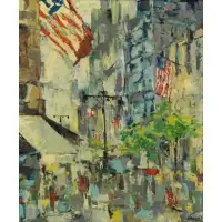 Barbara Maser, Fifth Avenue, Oil on Canvas