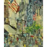 Barbara Maser, Fifth Avenue, Oil on Canvas