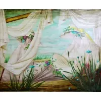 Two Women Among Flowers by Philippe Augé, Oil on Canvas, sold Aug 2017