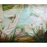 Philippe Augé, Two Women Among Flowers, Oil on Canvas
