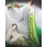 Philippe Augé, Two Women with Fruit, Oil on Canvas