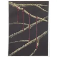 Procession by Katsunori Hamanishi, 1989, Mezzotint with aquatint, metallic foil and mixed media, sold Aug 2017