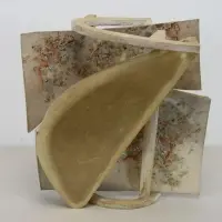 Creighton Michael, Wood, ceramic and vellum, Abstract Sculpture