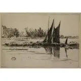 James A Whistler, Hurlingham, Etching "Hurlingham"