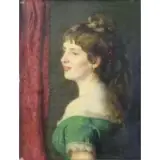 Johann Baptist Reiter, Painting of my wife on her 36th birthday, Oil on Canvas