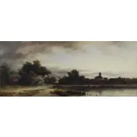 Remingius Van Haanen, Marsh Landscape, 1872, Oil on Canvas