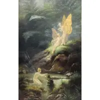 František Kozics, Elfenspiel, Oil on Canvas