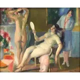 Henry Ottmann, La Coiffure, c. 1930, Oil on Canvas