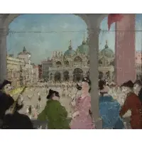Piazza San Marco by Dietz Edzard, Oil on Canvas, sold Jul 2017