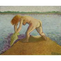 Louis Eilshemius, Bather, Oil on Canvas