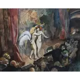 Fred Pailhès, Burlesque, c. 1925, Watercolor "Burlesque" c