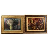 Sylvain Vigny, Untitled, Two Oils on Board