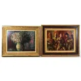 Sylvain Vigny, Untitled, Two Oils on Board