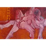 C.J Le Quidre, Figural Abstract, P. Oil on Canvas